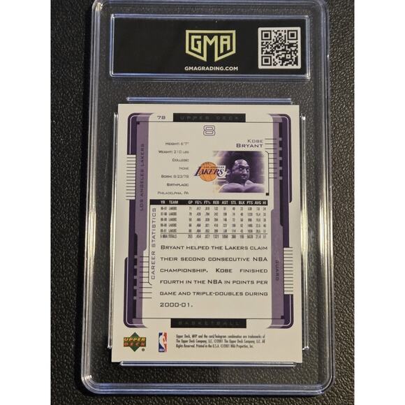 2001-02 Upper Deck MVP #78 Kobe Bryant GMA 8.5 - Picture 2 of 2